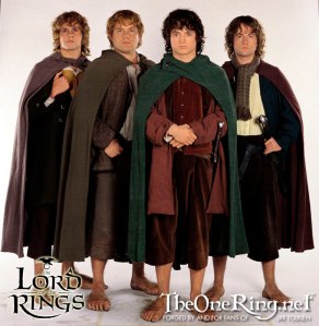 los 4 hobbits