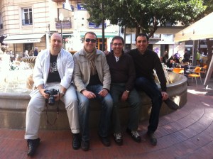 De izquierda a derecha: Javier Peláez, Dani Torregrosa, Sergio Palacios y un servidor.