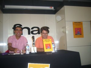 Junto a J.M. Mulet en la presentación de su libro.