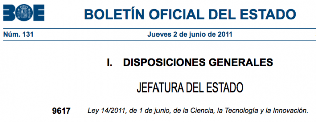 Portada-BOE-Ley-de-la-Ciencia-e1309199028763