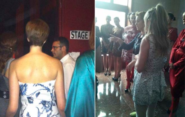 En el backstage Ion Fiz y María Lafuente