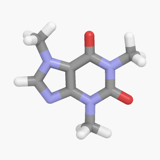 Cafeína (Cortesía de Manuel Almagro @moleculd)