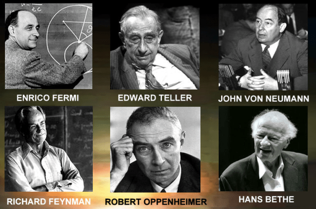 Algunos científicos participantes en el Proyecto Manhattan