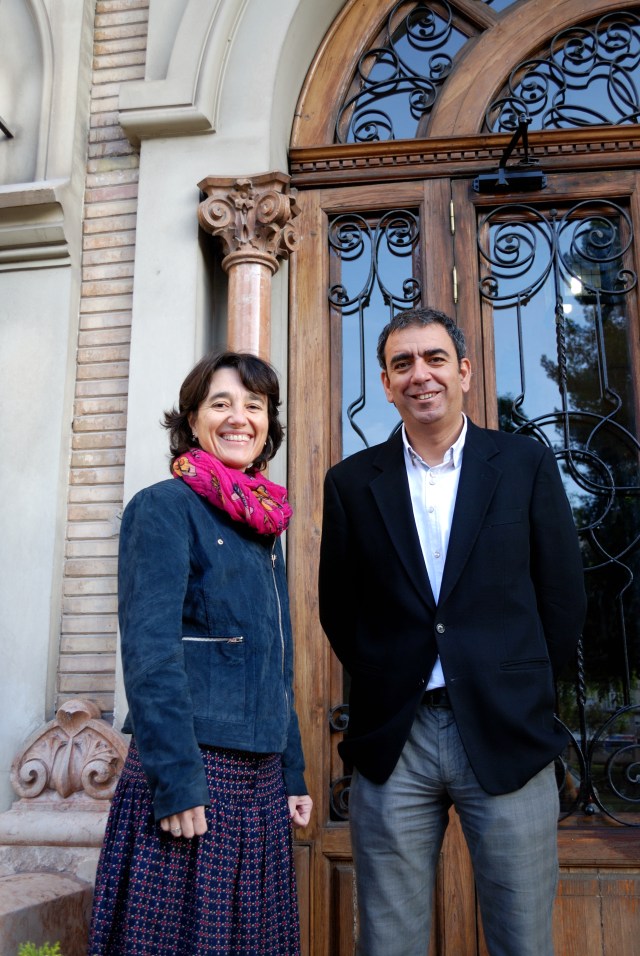 Los dos coordinadores del Centenario de la UM (Eva Santos y un servidor)