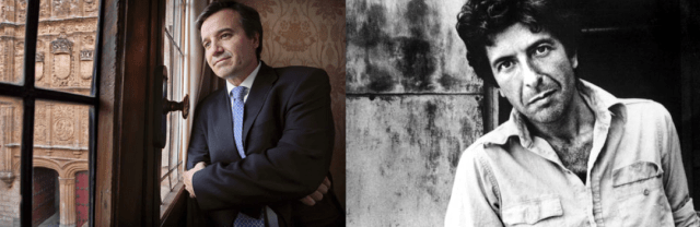 J.R: Alonso (izq.) y Leonard COhen (Der..)