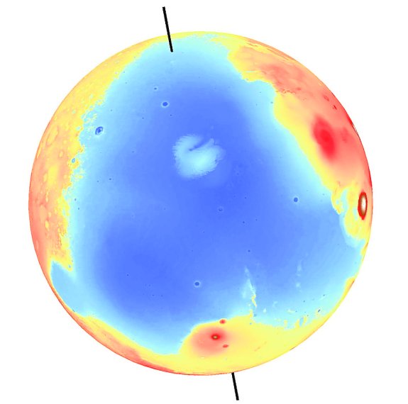 An undated handout photo shows an illustration of a view of Mars as it might have appeared more than 2 billion years ago